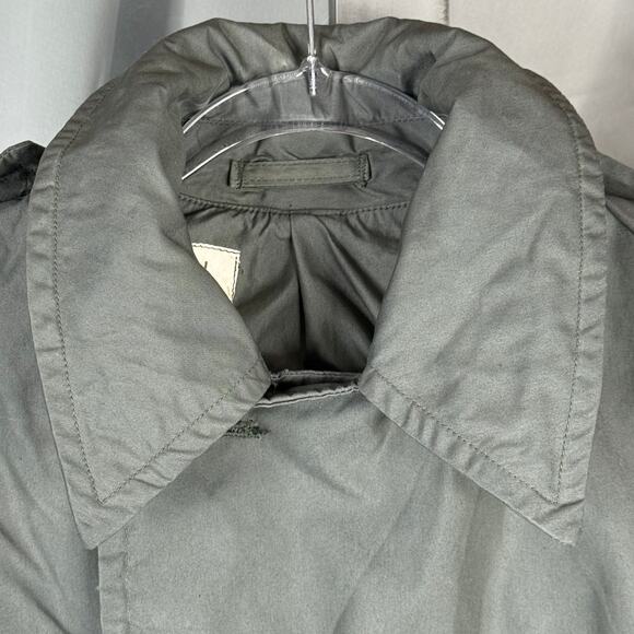 Vintage 60s Army Size 36 L Military Dark Academia MInimalist Rain/Trench Coat - Picture 9 of 9